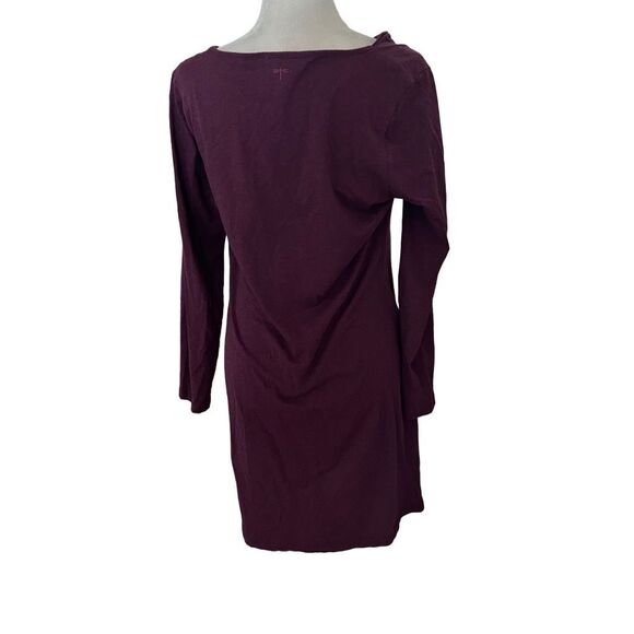 Tyler Boe Women's Side Buttoned Long Sleeve Mini Dress Red Medium - Picture 2 of 7